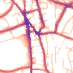 Daytime road noise heatmap for CR2 6PQ