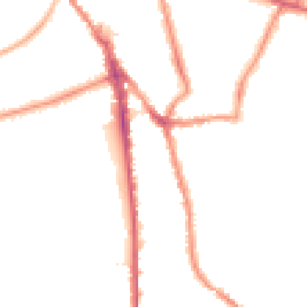 Night-time road noise heatmap for CR2 6PR