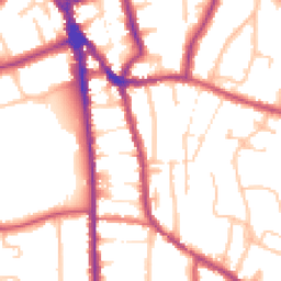 Daytime road noise heatmap for CR2 6PZ