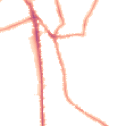 Night-time road noise heatmap for CR2 6PZ