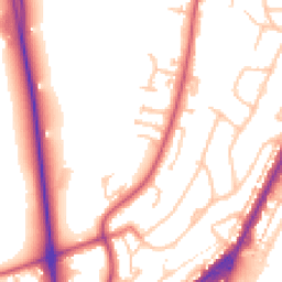 Daytime road noise heatmap for CR2 6WB