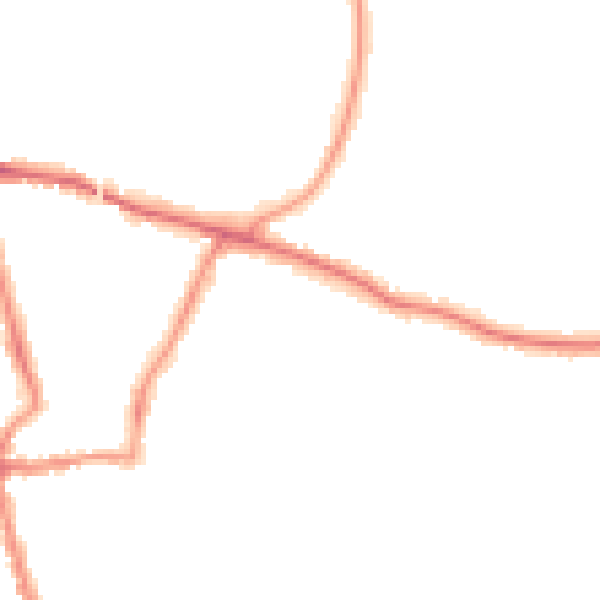 Night-time road noise heatmap for CR2 7EE