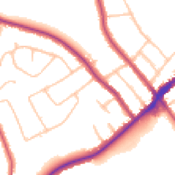 Daytime road noise heatmap for CR2 8BG