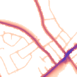Daytime road noise heatmap for CR2 8DX