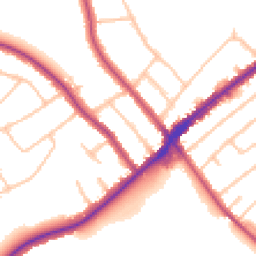 Daytime road noise heatmap for CR2 8DZ