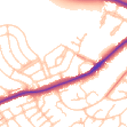 Daytime road noise heatmap for CR2 8HL