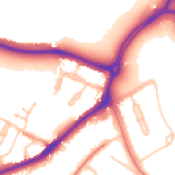 Daytime road noise heatmap for CR2 8JP