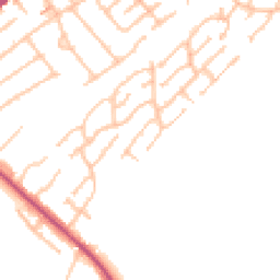 Daytime road noise heatmap for CR2 8QW
