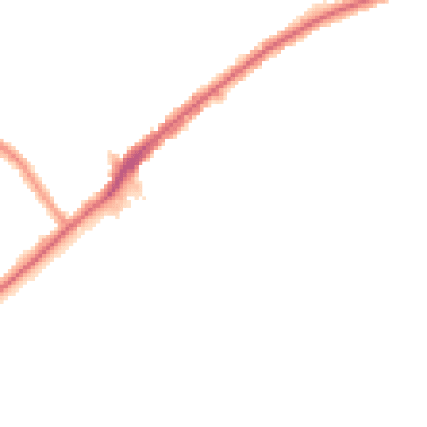 Night-time road noise heatmap for CR2 8RT