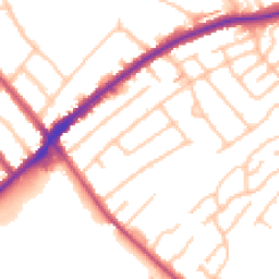 Daytime road noise heatmap for CR2 8RW