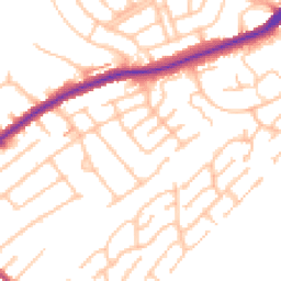 Daytime road noise heatmap for CR2 8SE
