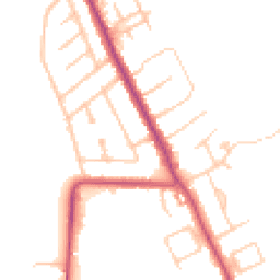 Daytime road noise heatmap for CR2 9BT