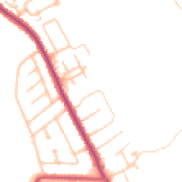 Daytime road noise heatmap for CR2 9BU