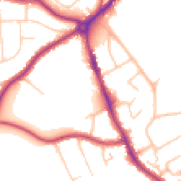 Daytime road noise heatmap for CR2 9BZ