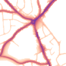 Daytime road noise heatmap for CR2 9ES