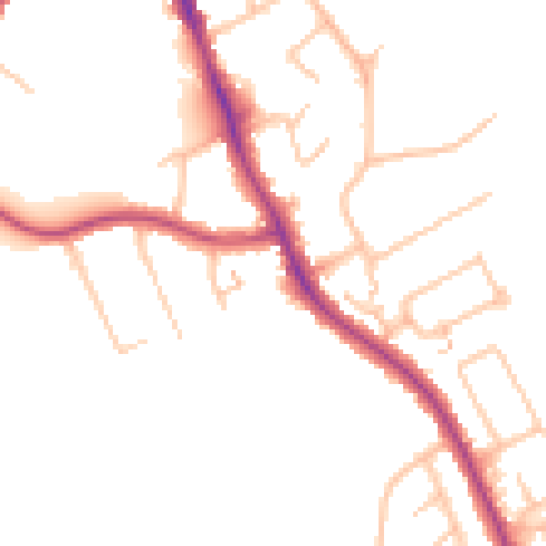 Daytime road noise heatmap for CR2 9FE