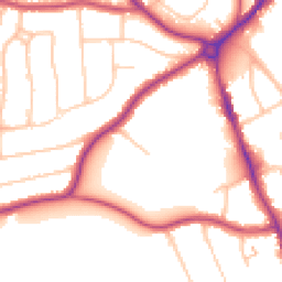 Daytime road noise heatmap for CR2 9JS