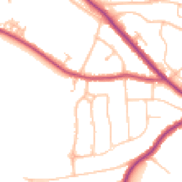 Daytime road noise heatmap for CR2 9NB