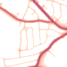 Daytime road noise heatmap for CR2 9NG
