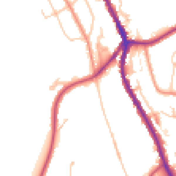 Daytime road noise heatmap for CR3 0AA