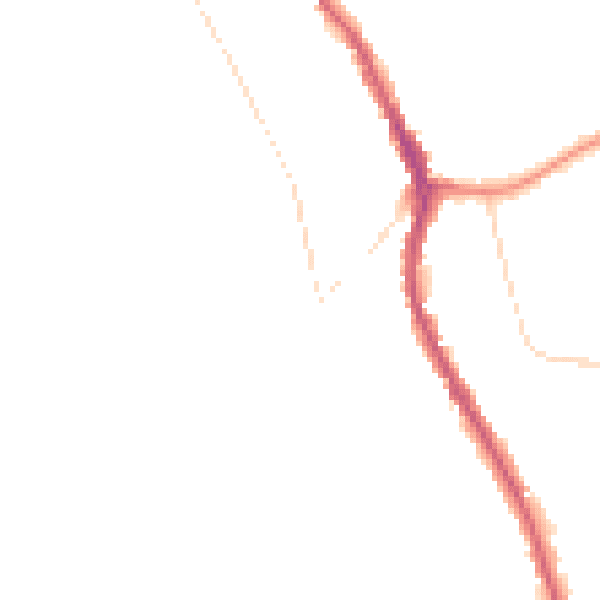 Night-time road noise heatmap for CR3 0AG