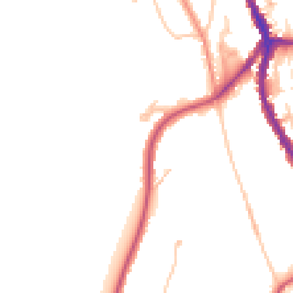 Daytime road noise heatmap for CR3 0AJ