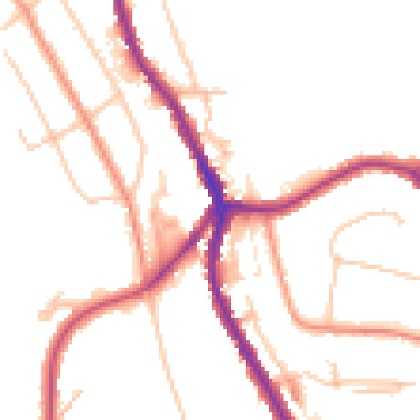 Daytime road noise heatmap for CR3 0AT