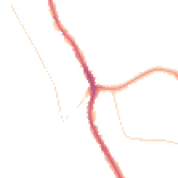 Night-time road noise heatmap for CR3 0AT