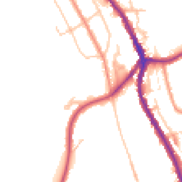 Daytime road noise heatmap for CR3 0AU