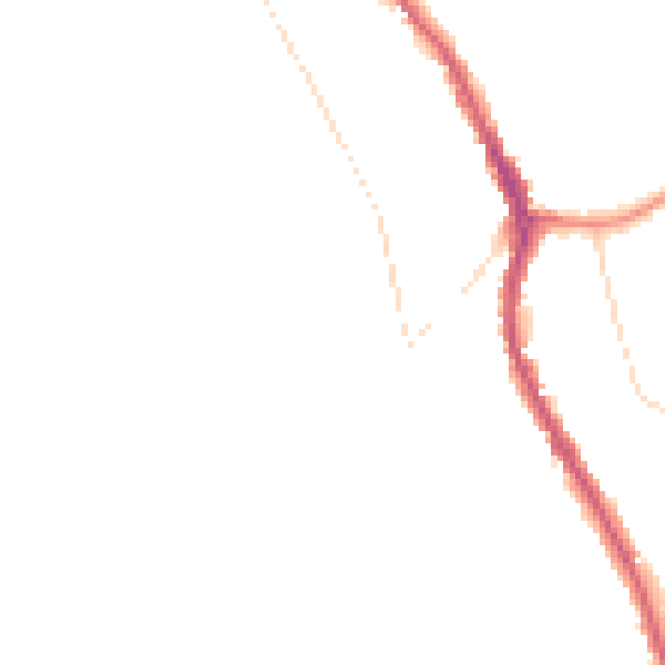 Night-time road noise heatmap for CR3 0AU