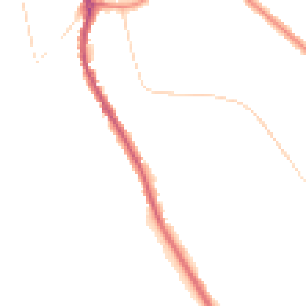 Night-time road noise heatmap for CR3 0AX