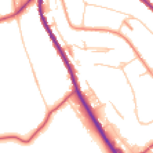 Daytime road noise heatmap for CR3 0BF