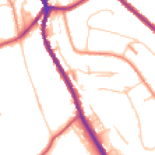Daytime road noise heatmap for CR3 0BH