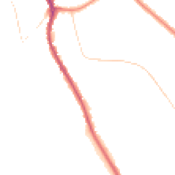 Night-time road noise heatmap for CR3 0BH