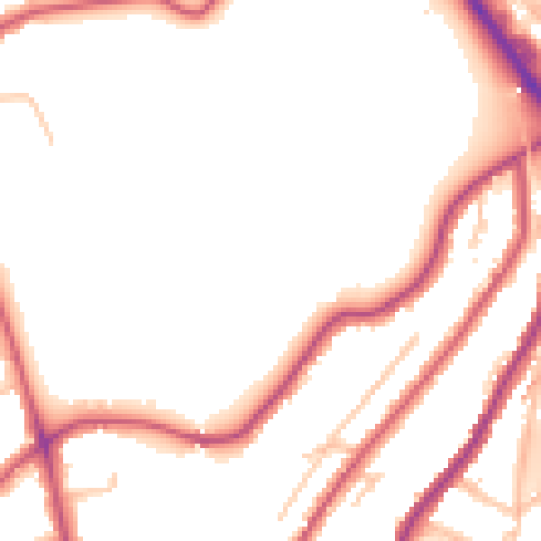 Daytime road noise heatmap for CR3 0BP