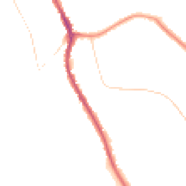 Night-time road noise heatmap for CR3 0BW
