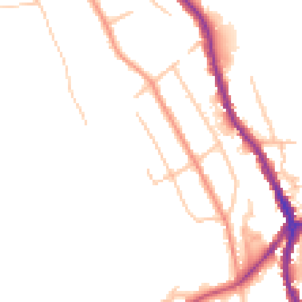 Daytime road noise heatmap for CR3 0DD