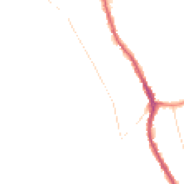 Night-time road noise heatmap for CR3 0DE