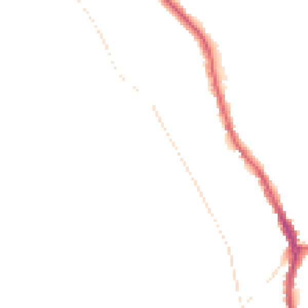 Night-time road noise heatmap for CR3 0DF