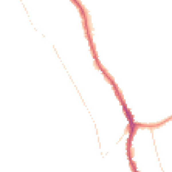 Night-time road noise heatmap for CR3 0DG