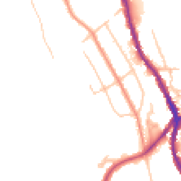 Daytime road noise heatmap for CR3 0DH