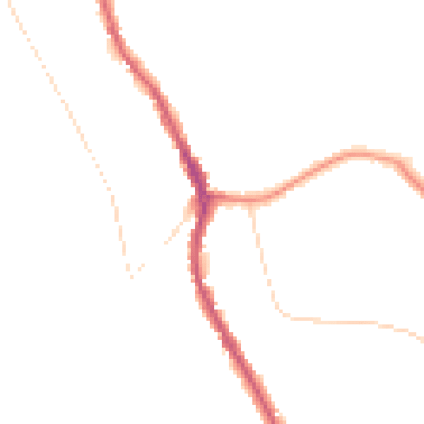 Night-time road noise heatmap for CR3 0DY