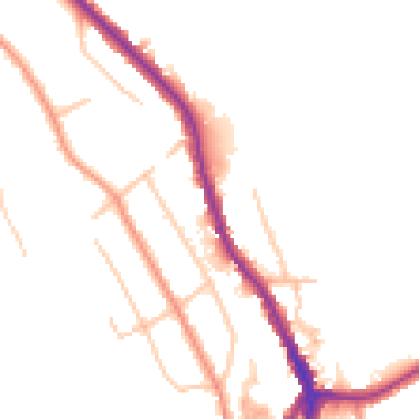 Daytime road noise heatmap for CR3 0EA