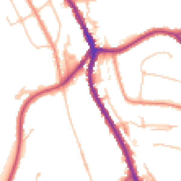 Daytime road noise heatmap for CR3 0EF