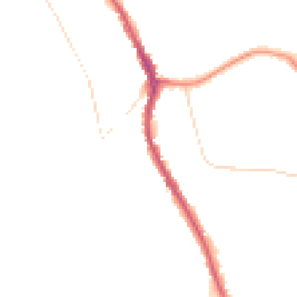 Night-time road noise heatmap for CR3 0EF