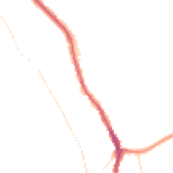 Night-time road noise heatmap for CR3 0EG
