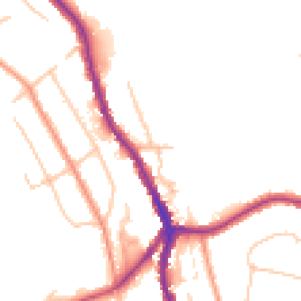 Daytime road noise heatmap for CR3 0ET