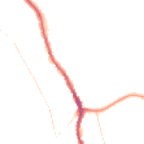 Night-time road noise heatmap for CR3 0ET