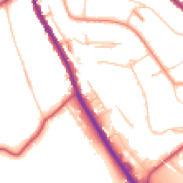 Daytime road noise heatmap for CR3 0GF
