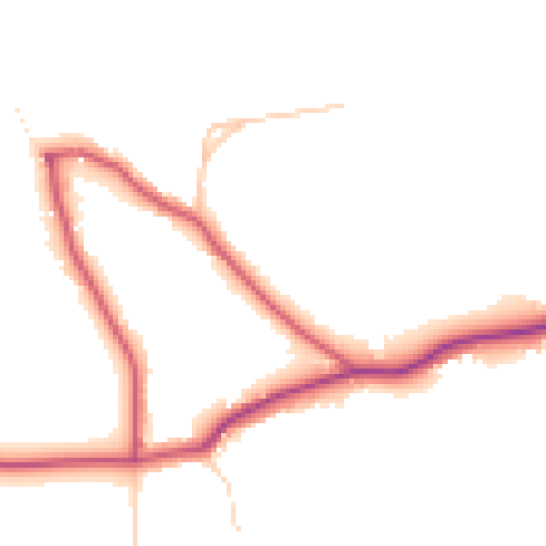 Daytime road noise heatmap for CR3 5AE